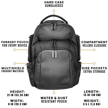 EscapeZone Dual Protection – Four Faraday Pouch/Ballistic BackPack